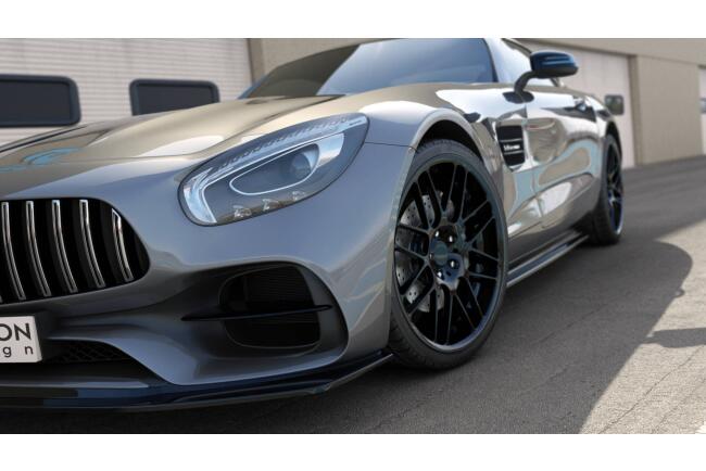 B-Ware Maxton Design Frontlippe V.1 für Mercedes-AMG GT S C190 Facelift Hochglanz schwarz