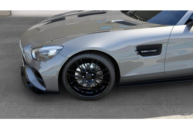 B-Ware Maxton Design Frontlippe V.1 für Mercedes-AMG GT S C190 Facelift Hochglanz schwarz