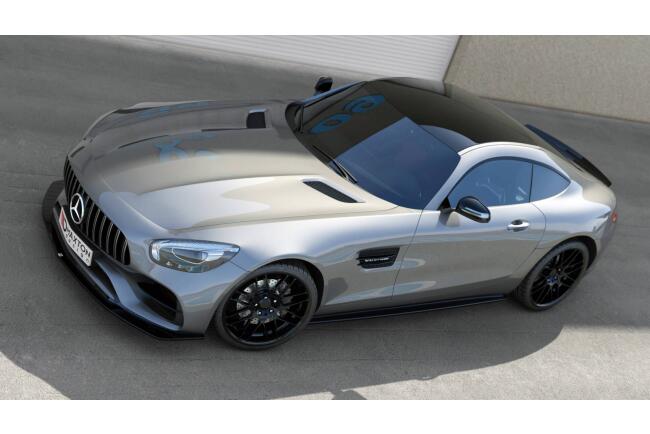 B-Ware Maxton Design Frontlippe V.1 für Mercedes-AMG GT S C190 Facelift Hochglanz schwarz