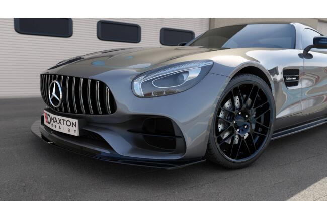 B-Ware Maxton Design Frontlippe V.1 für Mercedes-AMG GT S C190 Facelift Hochglanz schwarz