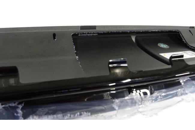 B-Ware Maxton Design Heckdiffusor mit Endrohr Attrappe Schwarz für Audi A6 S-Line C8