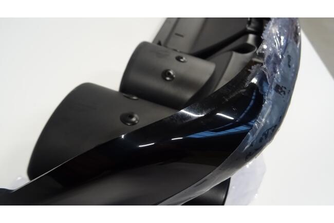 B-Ware Maxton Design Heckdiffusor mit Endrohr Attrappe Schwarz für Audi A6 S-Line C8