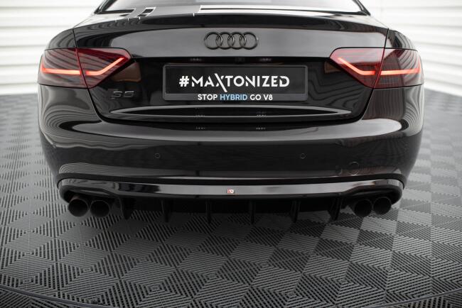 B-Ware Maxton Design Heckdiffusor V.3 für Audi S5 / A5 S-Line Coupe / Cabrio B8 8T (2007-2011) Hochglanz schwarz