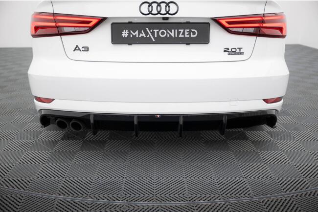 B-Ware Maxton Design Heckdiffusor V.3 für Audi A3 Limousine 8V Facelift Hochglanz schwarz