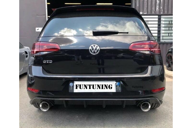 B-Ware Maxton Design Heckdiffusor GTI Look für VW Golf 7 Facelift (2017-2020) Hochglanz schwarz