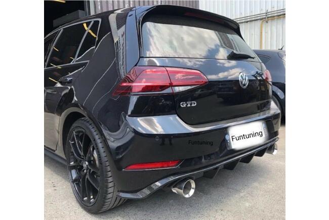 B-Ware Maxton Design Heckdiffusor GTI Look für VW Golf 7 Facelift (2017-2020) Hochglanz schwarz