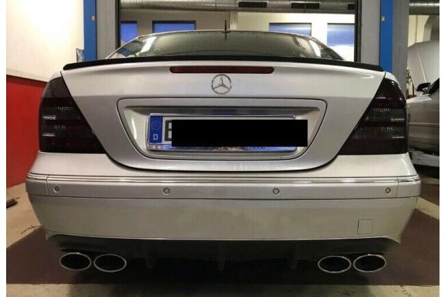 B-Ware Sportauspuff Endschalldämpfer für Mercedes C-Klasse W203 2000-2007 Endrohre 120x80mm