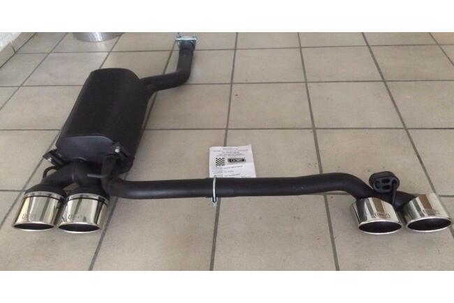 B-Ware Sportauspuff Endschalldämpfer für Mercedes C-Klasse W203 2000-2007 Endrohre 120x80mm