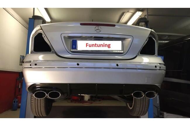 B-Ware Sportauspuff Endschalldämpfer für Mercedes C-Klasse W203 2000-2007 Endrohre 120x80mm