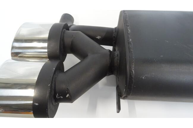 B-Ware Sportauspuff Endschalldämpfer für Mercedes C-Klasse W203 2000-2007 Endrohre 120x80mm