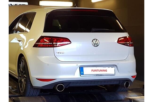 B-Ware Sportauspuff Endschalldämpfer für VW Golf 7 GTD Sport & Sound Paket 2012-2016 Endrohre 90mm