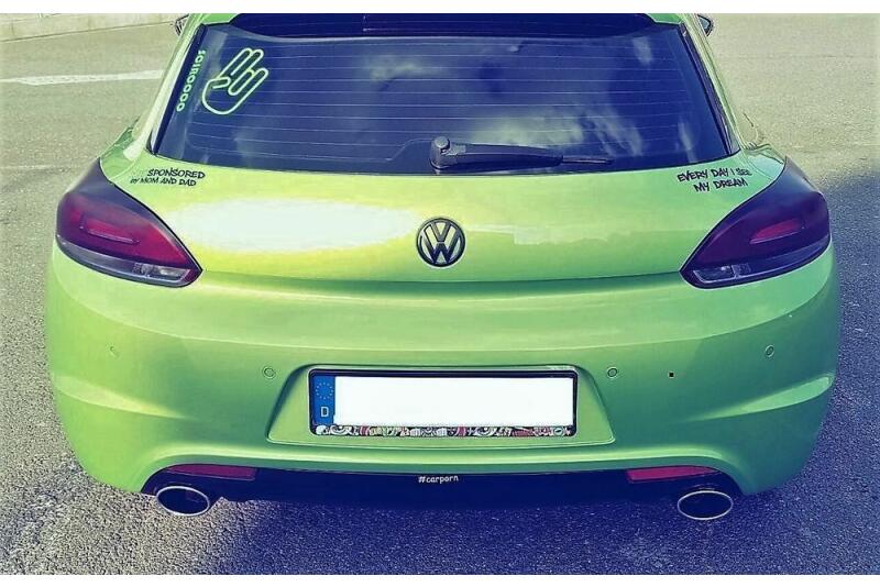 B-Ware Sportauspuff Endschalldämpfer für VW Scirocco III 2008-2017 Endrohre 2 x 120x80mm