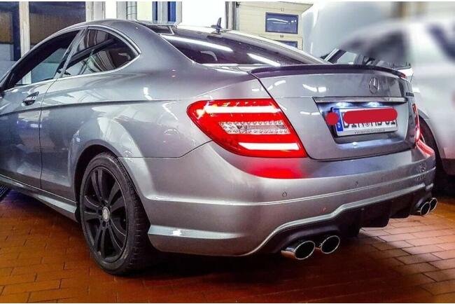 B-Ware Heckdiffusor AMG-Look für Mercedes W204 Facelift ab 2011 AMG-Line matt schwarz