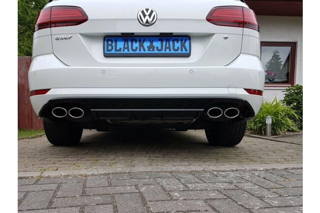 B-Ware Edelstahl Sportauspuff Endschalldämpfer für VW Golf 7 Variant Facelift 2017-2020 Endrohre 95x65mm