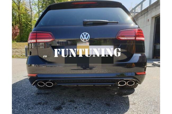 B-Ware Edelstahl Sportauspuff Endschalldämpfer für VW Golf 7 Variant Facelift 2017-2020 Endrohre 95x65mm