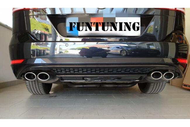 B-Ware Edelstahl Sportauspuff Endschalldämpfer für VW Golf 7 Variant Facelift 2017-2020 Endrohre 95x65mm