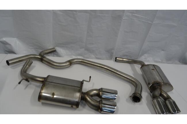 B-Ware Edelstahl Sportauspuff Endschalldämpfer für VW Golf 7 Variant Facelift 2017-2020 Endrohre 95x65mm