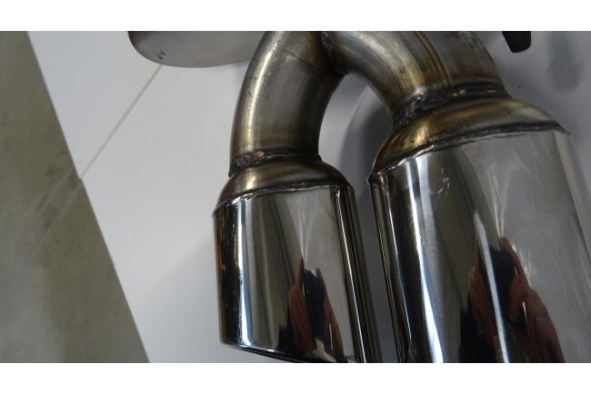 B-Ware Edelstahl Sportauspuff Endschalldämpfer für VW Golf 7 Variant Facelift 2017-2020 Endrohre 95x65mm