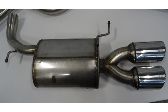 B-Ware Edelstahl Sportauspuff Endschalldämpfer für VW Golf 7 Variant Facelift 2017-2020 Endrohre 95x65mm