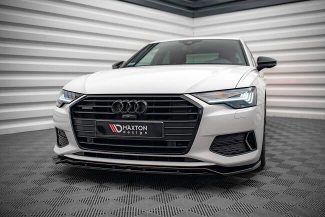 Maxton Design Frontlippe V.3 für Audi A6 C8 Hochglanz schwarz