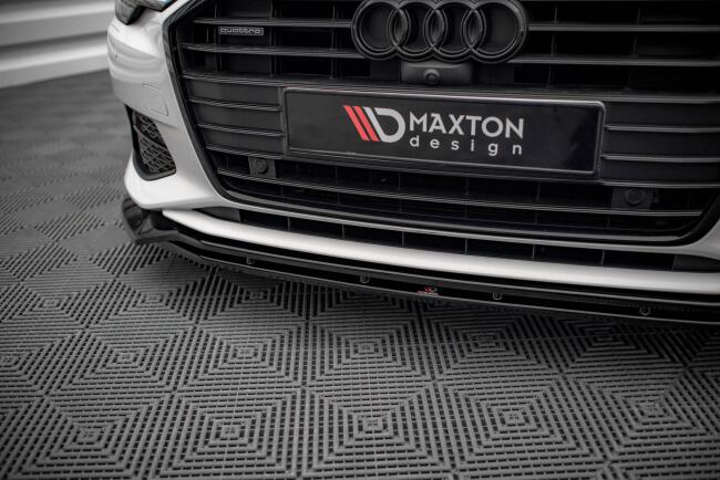 Maxton Design Frontlippe V.3 für Audi A6 C8 Hochglanz schwarz