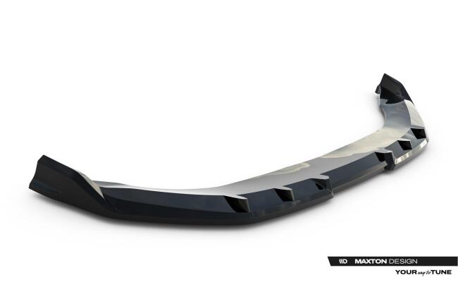 Maxton Design Frontlippe für Audi Q6 e-tron Standard / S-Line / SQ6 e-tron SUV / Sportback Mk1 Hochglanz schwarz