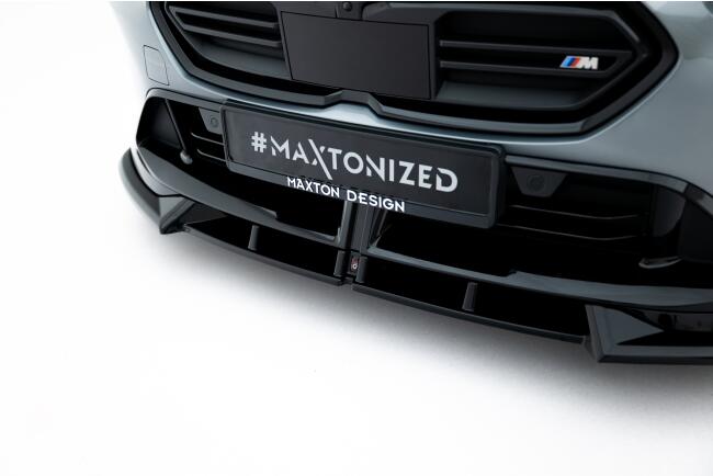 Maxton Design Frontlippe V.2 für BMW M135i M Performance F70 Hochglanz schwarz