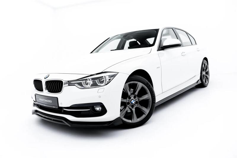 Maxton Design Frontlippe für BMW 3er Sportline Limousine F30 / Touring F31 Hochglanz schwarz