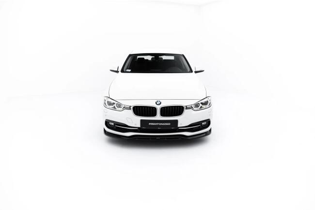 Maxton Design Frontlippe für BMW 3er Sportline Limousine F30 / Touring F31 Hochglanz schwarz