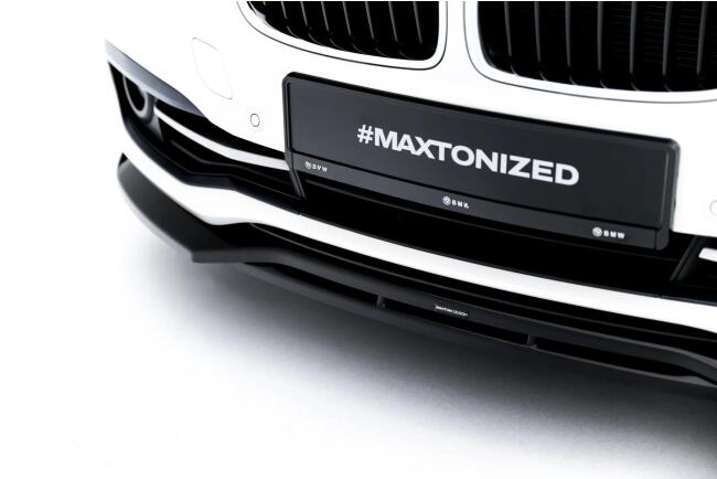 Maxton Design Frontlippe für BMW 3er Sportline Limousine F30 / Touring F31 Hochglanz schwarz