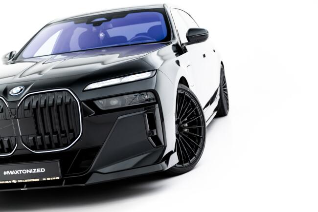 Maxton Design Frontlippe V.4 für BMW 7 M-Paket / M760e / i7 M-Paket G70   Hochglanz schwarz