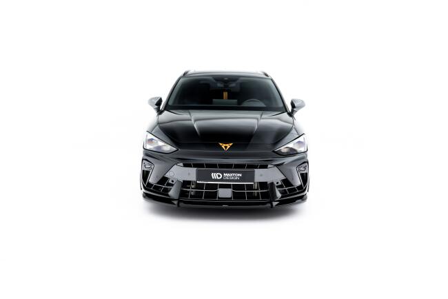 Maxton Design Frontlippe V.2 für Cupra Leon ST / Hatchback Mk1 Facelift Hochglanz schwarz