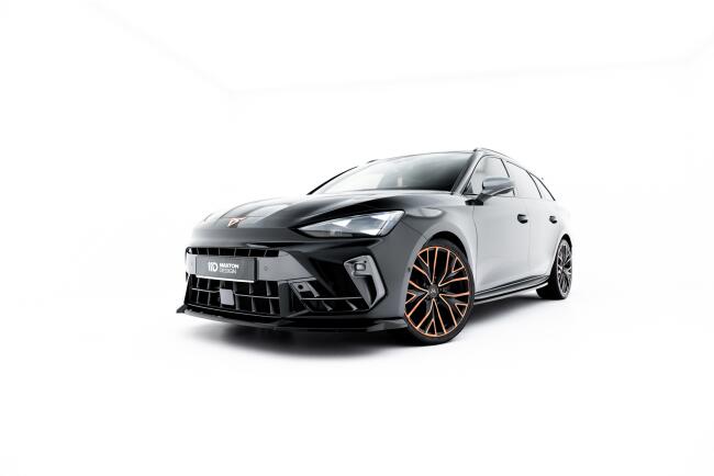 Maxton Design Frontlippe V.2 für Cupra Leon ST / Hatchback Mk1 Facelift Hochglanz schwarz