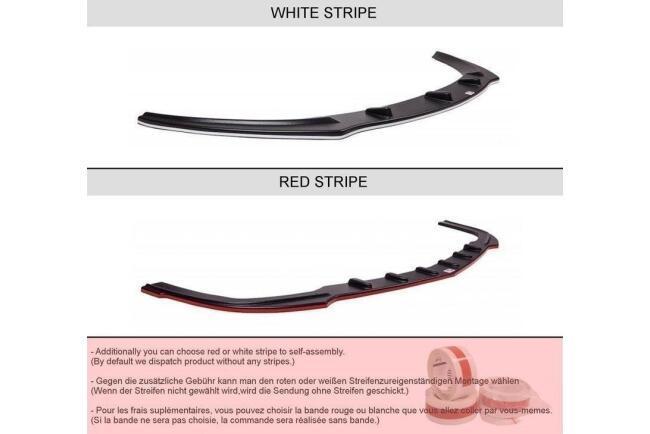 Maxton Design Frontlippe für Fiat Stilo (3-Türer) Hochglanz schwarz