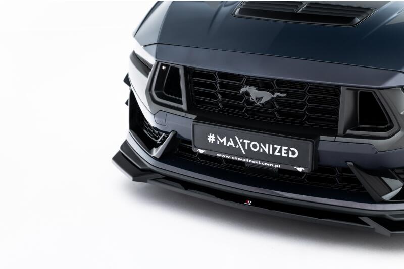 Maxton Design Frontlippe V.1 für Ford Mustang Dark Horse Mk7 Hochglanz schwarz