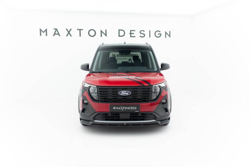Maxton Design Frontlippe für Ford Tourneo Courier Mk2 Hochglanz schwarz