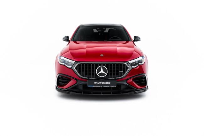 Maxton Design Frontlippe für Mercedes-AMG E53 Limousine / Kombi W214 Hochglanz schwarz