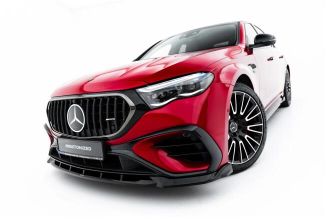 Maxton Design Frontlippe für Mercedes-AMG E53 Limousine / Kombi W214 Hochglanz schwarz