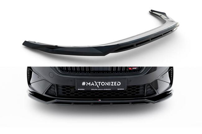 Maxton Design Frontlippe V.1 für Skoda Octavia RS Liftback / Combi Mk4 Facelift Hochglanz schwarz