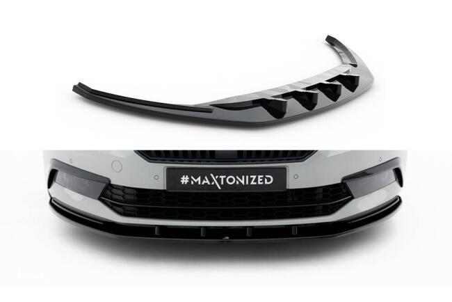 Maxton Design Frontlippe V.3 für Skoda Superb Liftback / Combi Mk3 Hochglanz schwarz