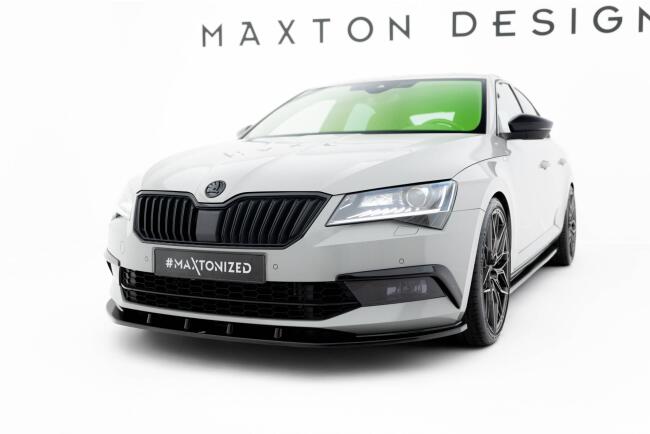 Maxton Design Frontlippe V.3 für Skoda Superb Liftback / Combi Mk3 Hochglanz schwarz