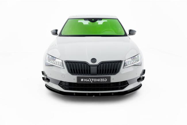 Maxton Design Frontlippe V.3 für Skoda Superb Liftback / Combi Mk3 Hochglanz schwarz