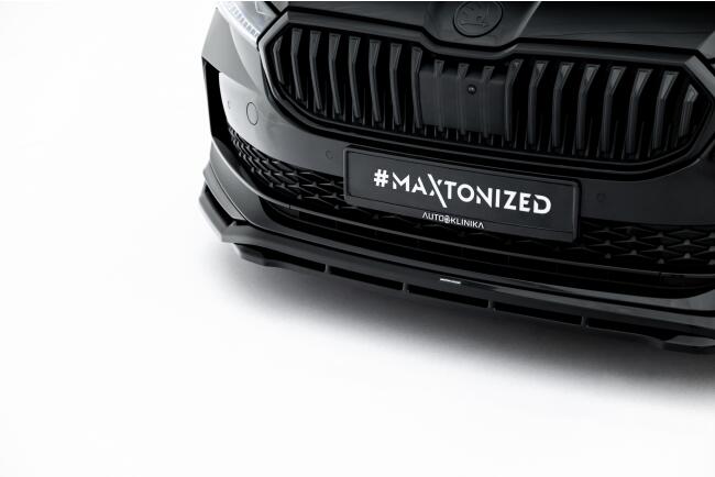 Maxton Design Frontlippe V.1 für Skoda Superb Sportline Mk4 Hochglanz schwarz