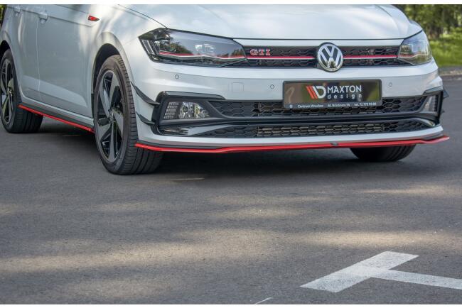 Maxton Design Frontlippe V.2 für Volkswagen Polo Mk6 GTI / R-line rot
