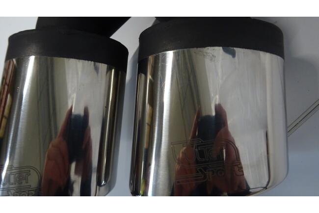 B-Ware Sportauspuff Endschalldämpfer für Mercedes E-Klasse W211 S211 2002-2009 Endrohre 95x65mm