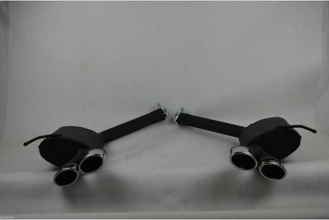 B-Ware Sportauspuff Endschalldämpfer für Mercedes E-Klasse W211 S211 2002-2009 Endrohre 95x65mm