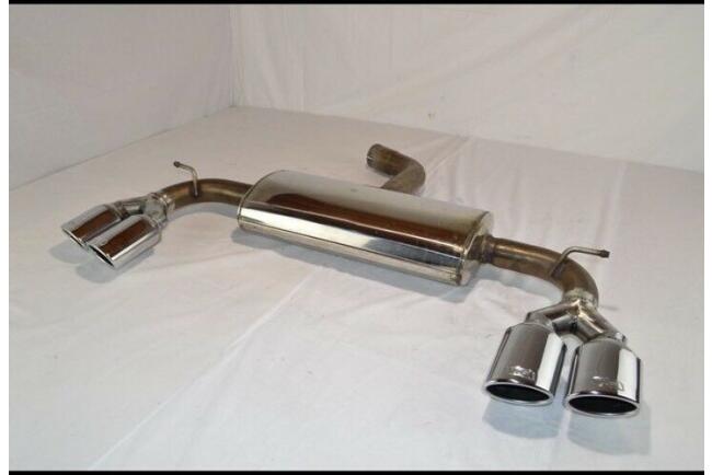 B-Ware Edelstahl Sportauspuff Endschalldämpfer für VW Golf 7 Facelift 2017-2020 Endrohre 120x80mm