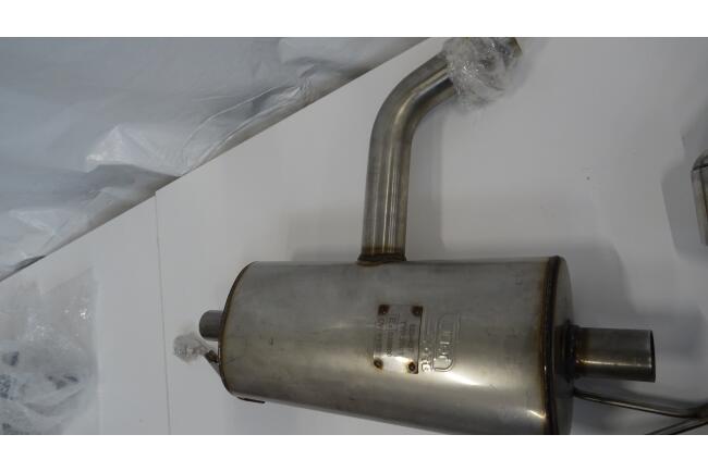 B-Ware Edelstahl Sportauspuff Endschalldämpfer für VW Golf 7 Facelift 2017-2020 Endrohre 120x80mm