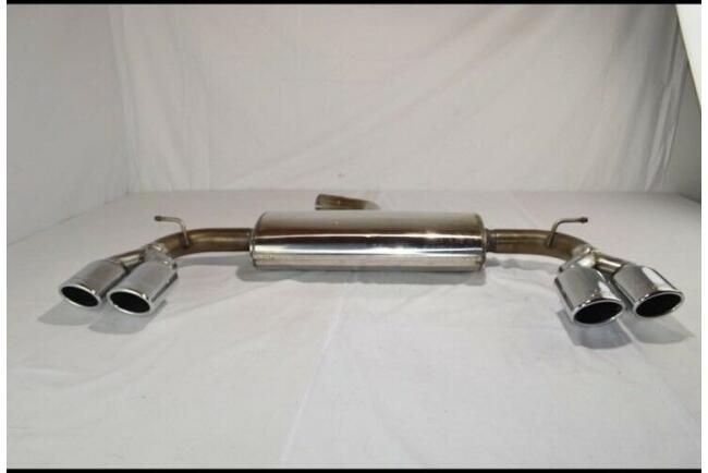 B-Ware Edelstahl Sportauspuff Endschalldämpfer für VW Golf 7 Facelift 2017-2020 Endrohre 120x80mm