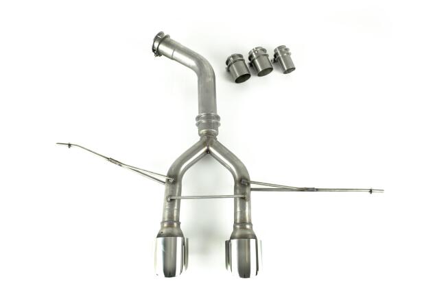 B-Ware Edelstahl Auspuff Endrohre R32 Look für Golf...